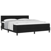 cama tapizada 203x180x88 cm  - negro