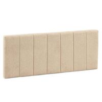 cabecero tapizado creta 160x60 cm color beige acolchado con espuma bordado vertical 8 cm de grosor incluye herrajes para colgar