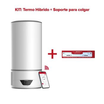 Ariston Lydos Hybrid WiFi Termo Eléctrico con Aerotermia 80L A + Soporte de Pared Instafix