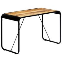 mesa de comedor madera maciza de mango rugosa 118x60x76 cm vidaxl