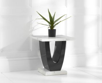Raphael White Marble Side Table