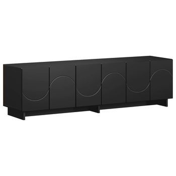 Soporte De Tv 140 X 34,5 X 40 Cm Negro Madera De Ingeniería Vidaxl
