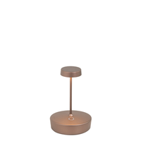 lampara de mesa led swap mini pro bronce recargable y regulable - 2 w 2200-2700-3000 k ip65