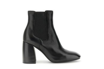botines de piel napa con elástico black 37
