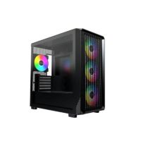 torre montech x5m black m-atx gaming 4x120 mm argb vidrio templado usb-c