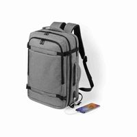 mochila porta documentos para laptop con bolsillo antirrobo conexion usb para carga de dispositivos y viajes klack impermeable y ergonomica