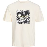 jack  jones camiseta 12250436 jorlafayette branding tee ss crew neck buttercream para hombre