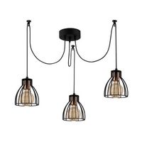 lampara de techo kemah-n-1232 negro metal diametro 105x106 cm