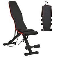 bicicleta estatica rolipo banco de musculacion plegable con respaldo y asiento ajustables extension de pierna y bandas de resistencia