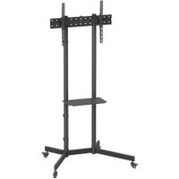 soporte de suelo aisens ft70te-333 acero negro ruedas inclinable para tv 37-70 hasta 45kg