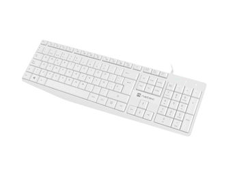 TECLADO NATEC NAUTILUS SLIM LAYOUT ESPAÑOL BLANCO