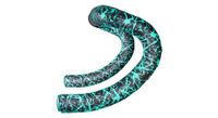 supacaz cinta de manillar super sticky kush limited splat neon azul celeste con tapas