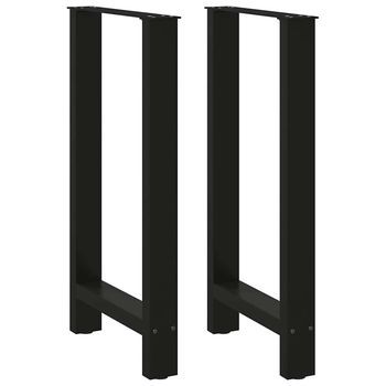 Patas Para Mesa De Bar Negras (2 Unidades, 40 X 90-91 Cm, Acero) Vidaxl
