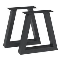set de 2 patas de mesa greiling 40x40 cm - negro encasa