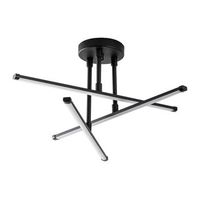 lampara de techo heras  51x26x51 cm color negro vente-unique