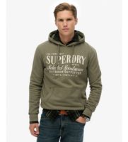 superdry para hombre m2014246a sudadera outdoor supply co relaxed hood verde m casual algodon manga larga