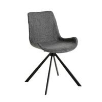 silla comedor tapizada tela gris