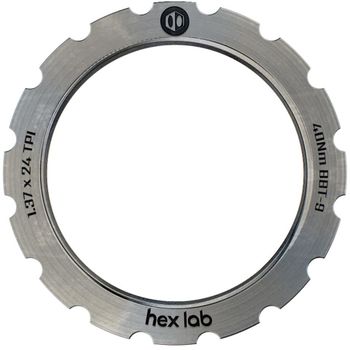 Box Hex Lab Titanium Race Lock Ring Natural
