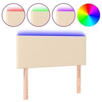 cabecero para dormir accesorio dormitorio mueble led 100 x 5 x 7888 cm tela crema tdl0201673