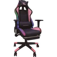 silla powergaming led rgb v2 rosa con reposapies