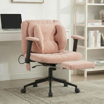 Silla De Escritorio Giratoria - Mueble Para Despacho - Tejido - Rosa (80x55x86cm)