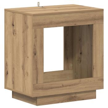Mesa Lateral Roble Artisan 60 X 40 X 65 Cm Madera De Ingeniería Vidaxl