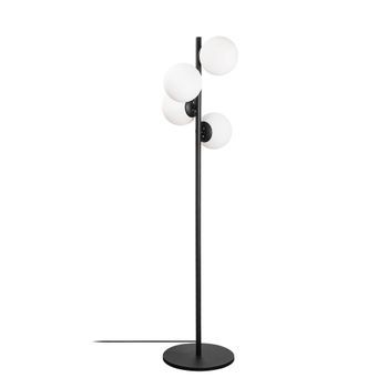 Lámpara De Pie Faze-nt-115-1 Negro Metal Vidrio 32x32x130 Cm