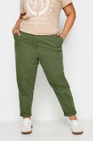 yours pantalones chinos caqui en algodon mujer curvy y tallas grandes yours