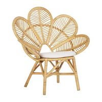 silla pavo real de ratan beige natural 107 cm cojin asiento algodon florentine