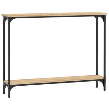 Mesa Consola Madera De Ingeniería Roble Sonoma 100x22,5x75 Cm