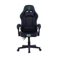 silla gaming skull factory con asiento y respaldo acolchados reposabrazos ajustables base de nylon negra