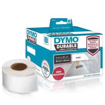 Dymo LW 2x Rollo de 450 Etiquetas Industriales 19x64mm Blanco
