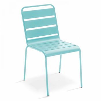 Silla De Jardín De Metal Turquesa, Palavas - Oviala