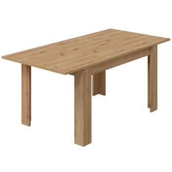 Mesa De Salón Comedor Extensible En Color Roble Nodi 140-190x78x90