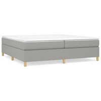 cama matrimonial  cama para adultos  estructura de cama box spring tela gris claro 200x200 cm