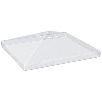 Outsunny Cubierta Protectora para Gazebo 3x3 m Cubierta Impermeable para Pérgola Toldo Carpa Transparente   Aosom España