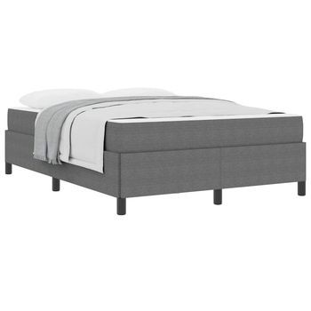 Estructura De Cama Gris Claro 140 X 190 Cm Telas De Pana