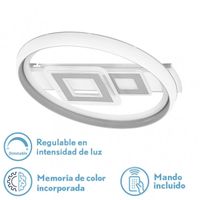 plafon 80w sucre 3000-4000-6500k blancogris 7x51x51 cm regintensidad control remoto y memoria