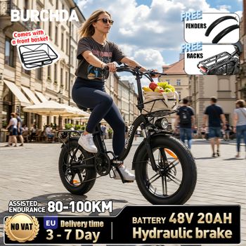 BURCHDA 2026 NUEVA R8S(V) Bicicleta Eléctrica Plegable Urbana, Batería de Litio 48V20AH, E-Bike de 20 Pulgadas con Neumáticos Gruesos 4.0, Bicicleta Eléctrica para Adultos
