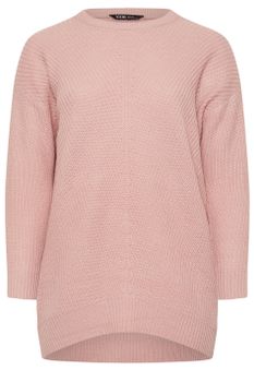 Yours Jersey Liso Rosa Claro De Punto, Mujer Curvy Y Tallas Grandes, Yours