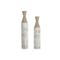 jarron set 2 metal 135x135x71 135x61 beige