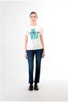camiseta de manga corta con logo be you white m