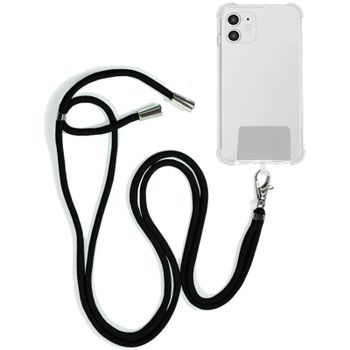Cool Cordón Colgante Universal Negro Con Tarjeta para Smartphone