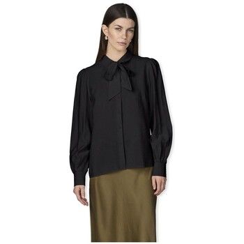 Y.a.s Blusa YAS Noos Pil LS Bow Shirt - Black para mujer