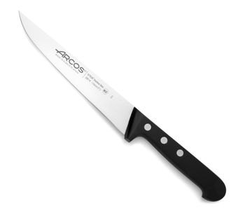 Cuchillo de cocina de acero inoxidable nitrum 170 mm mango negro