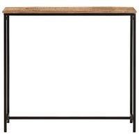 mesa consola madera maciza de mango y hierro 80x30x74 cm
