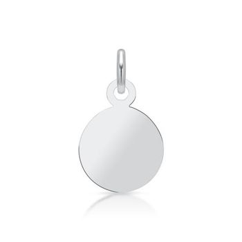 Colgante redondo pequeño de plata 925 grabable