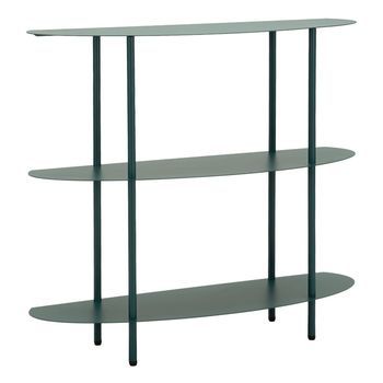 Consola Metálica Color Verde Azulado 90x28x81 Cm