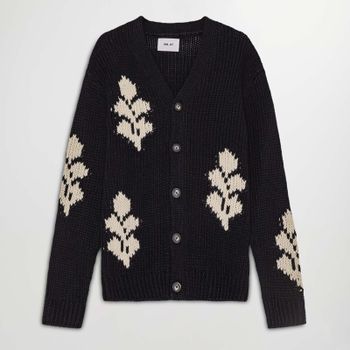 NN.07 Mika Intarsia-Knit Cardigan - L