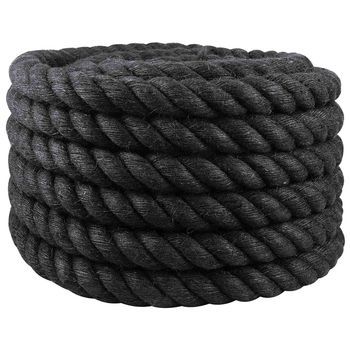 Cuerda De Yute 40 Mm Negro 100% Yute Tossa Vidaxl